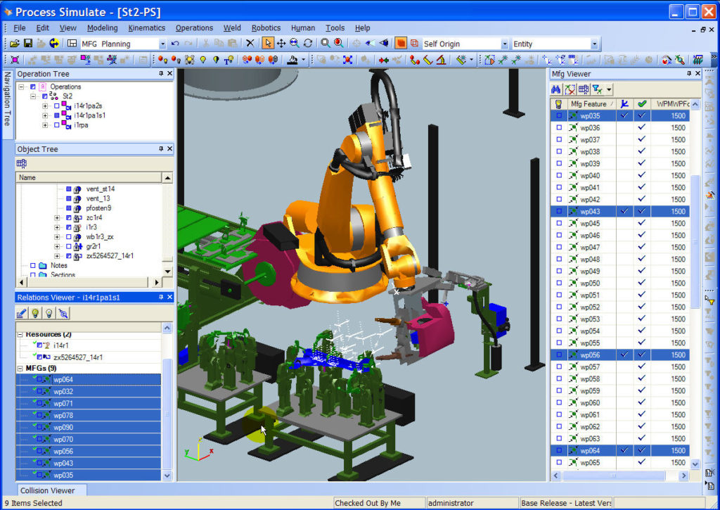 screenshot of Process Simulate software file